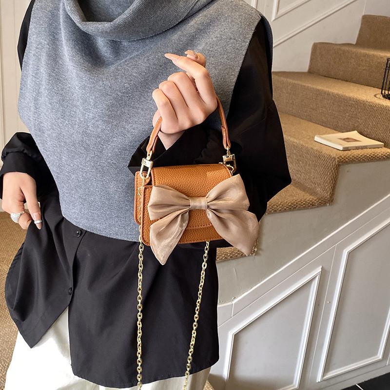 Minimalist Pu Butterfly Knot Shoulder Bag For Daily Casual Wear