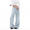 Damen Hose mit lockerem Schnitt aus Leinenmischung mit weitem Bein