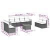 VidaXL Salon de Jardin avec Coussins 9 pcs, Canapés de Patio, Ensemble de Meubles, Mobilier de Terrasse Extérieur, Gris 3259981