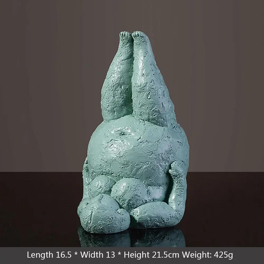 Resin Abstract Fat Lady Yoga Statue Home Decor Decoration Room Figurines Interior Desk Accessories Sculptures Nordic Living