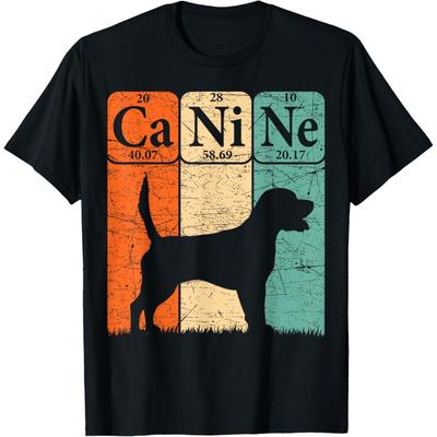 Beagle Dog Periodic Table Elements Dog Lover Funny Canine T-Shirt