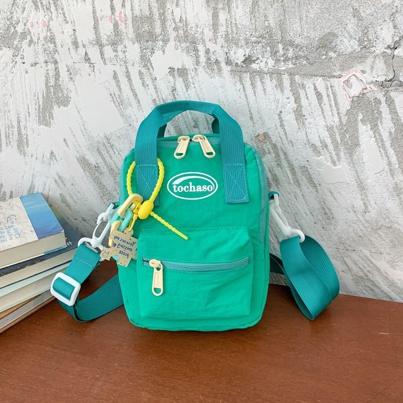 Childrens Candy Color Nylon Casual Small Shoulder Bag For Kids Daily Use
