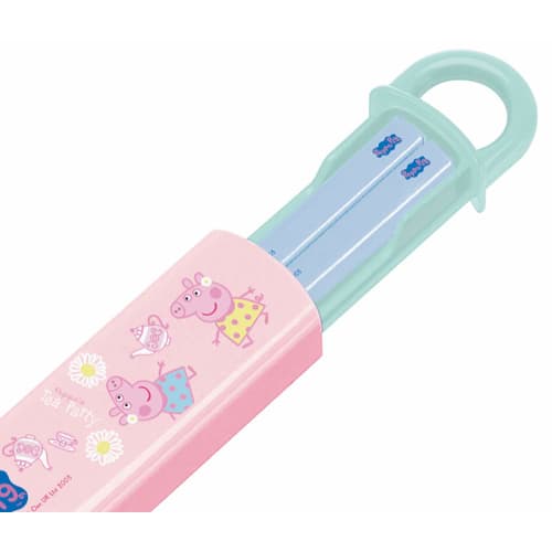 Skater Children's Chopsticks and Chopstick Case Set, Peppa Pig, Made In Japan, 16.5cm, ABS2AM
