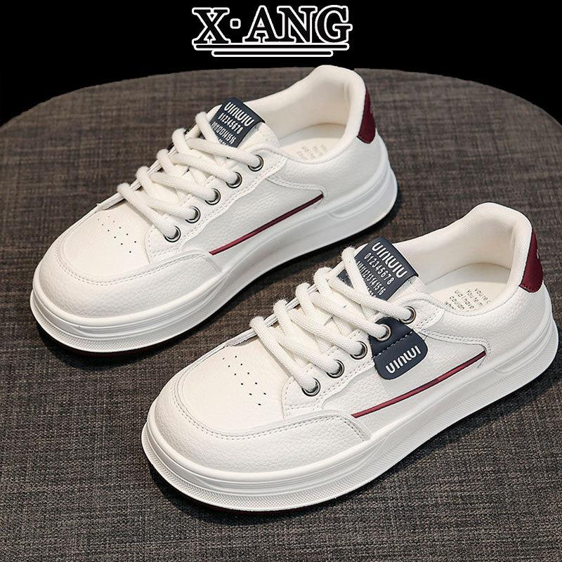 Leather platform white shoes children spring and summer new versatile lightweight breathable casual sports shoes board shoes women