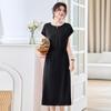 2026 New Elegant Mulberry Silk Mid-Length Dress - Round Neck & Casual Fit