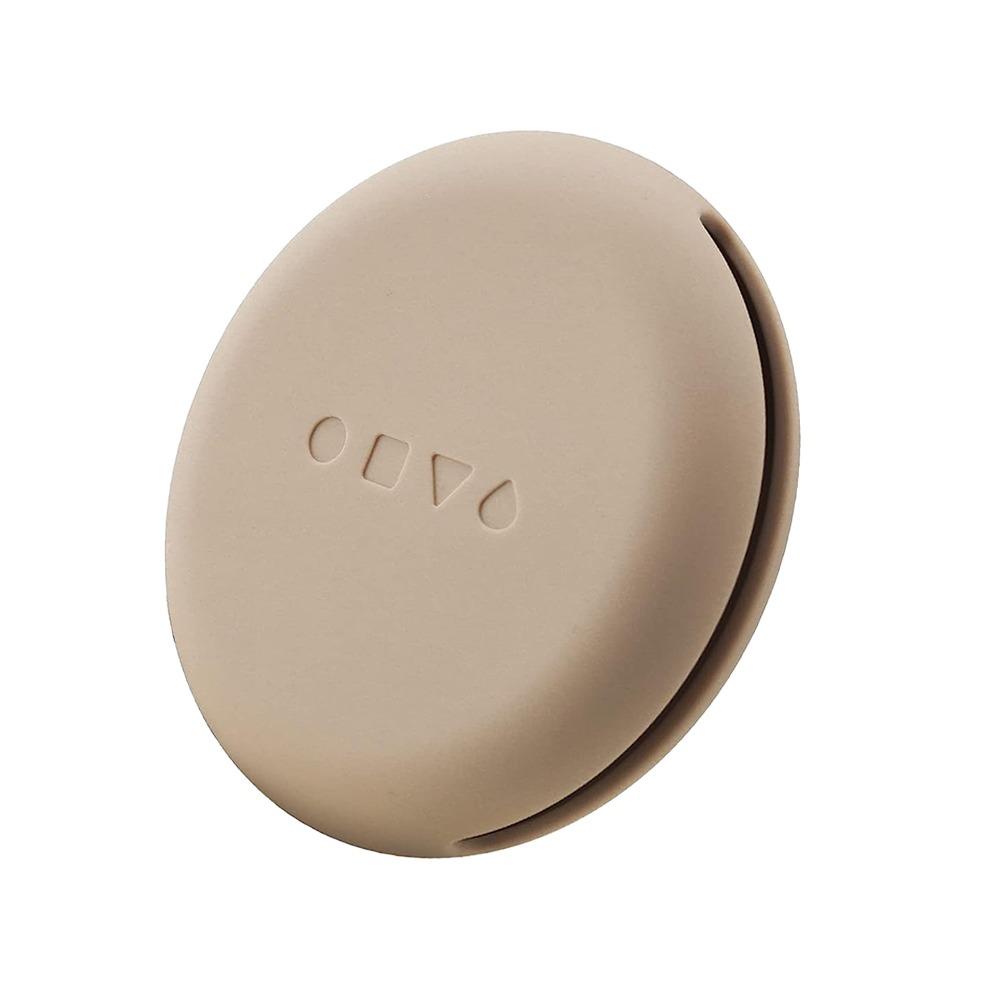 

Мягкий силиконовый чехол для хранения косметических спонжей, дорожный, портативный, коробка-держатель для косметических пуховок, для путешествий Letter Khaki