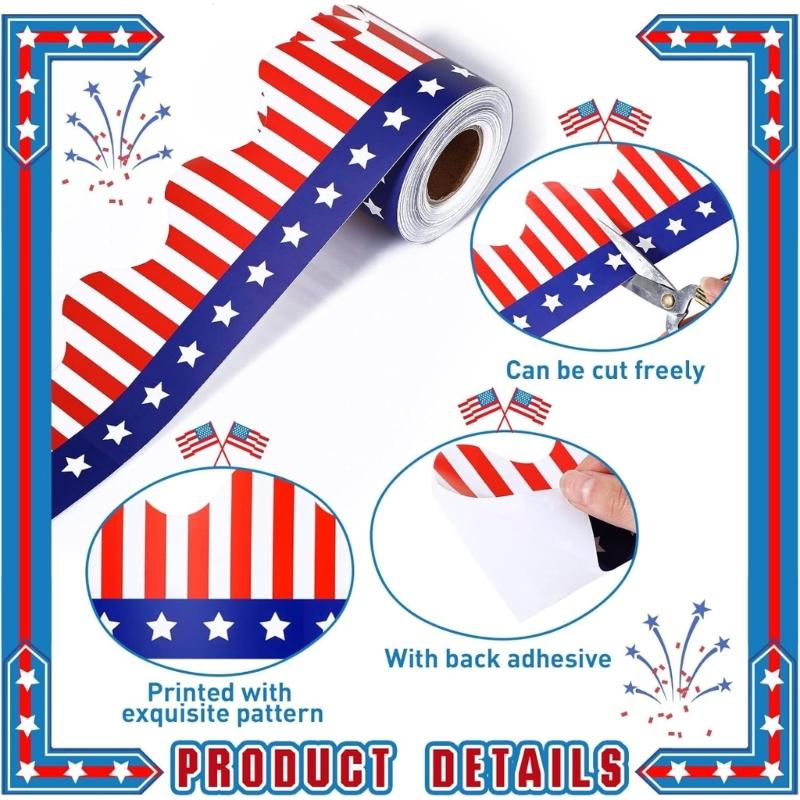 Independence Day Bulletin Border Trim 4th of July Bulletin Board Borders Border Sticker Bulletin Board Decorations