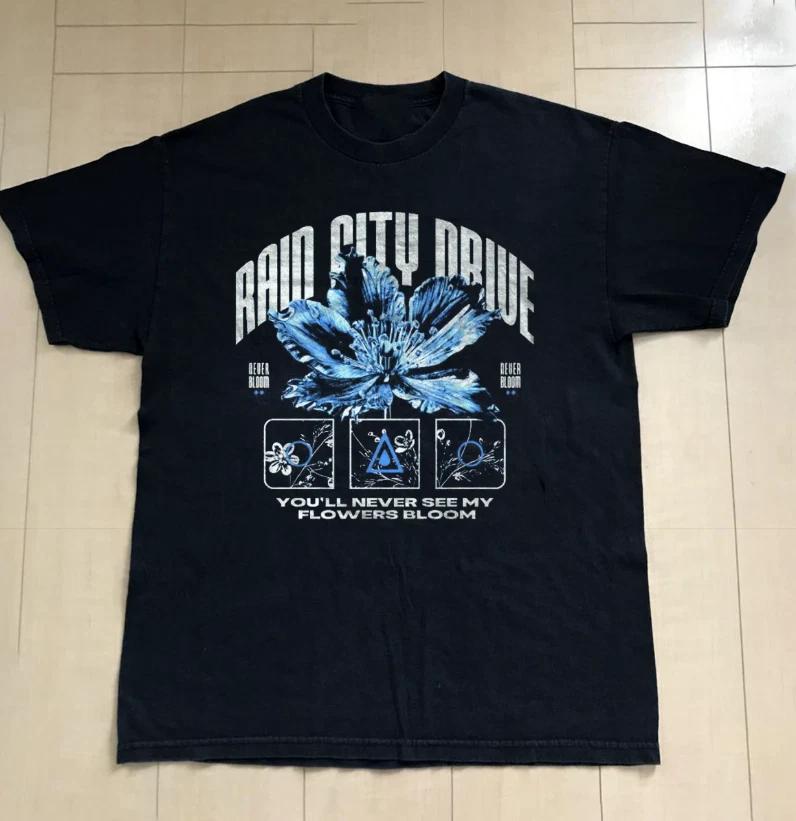 

Rain City Drive Band Flowers Bloom Cotton Men Women Tee Shirt S To 5XL S