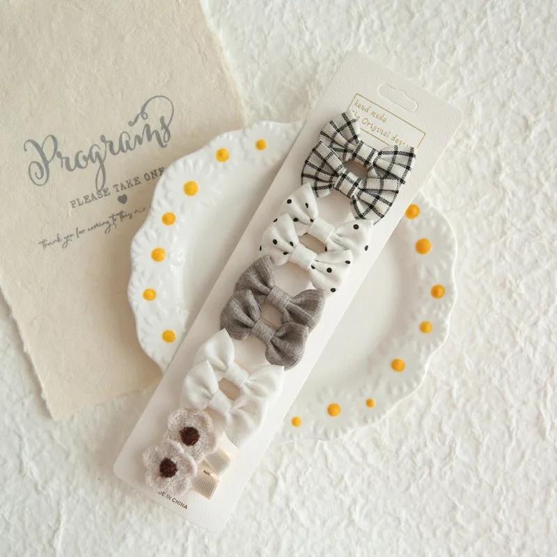 10Pcs/Set Baby Hair Clips Baby Headband Accessories Cross Kid Hair Clip Cotton Girl Hair Clip Baby Barrettes Hair Accessories