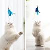 SONGWAY Cat Toy, Fluffy Blue Insect Feathers with Sturdy Fishing Pole