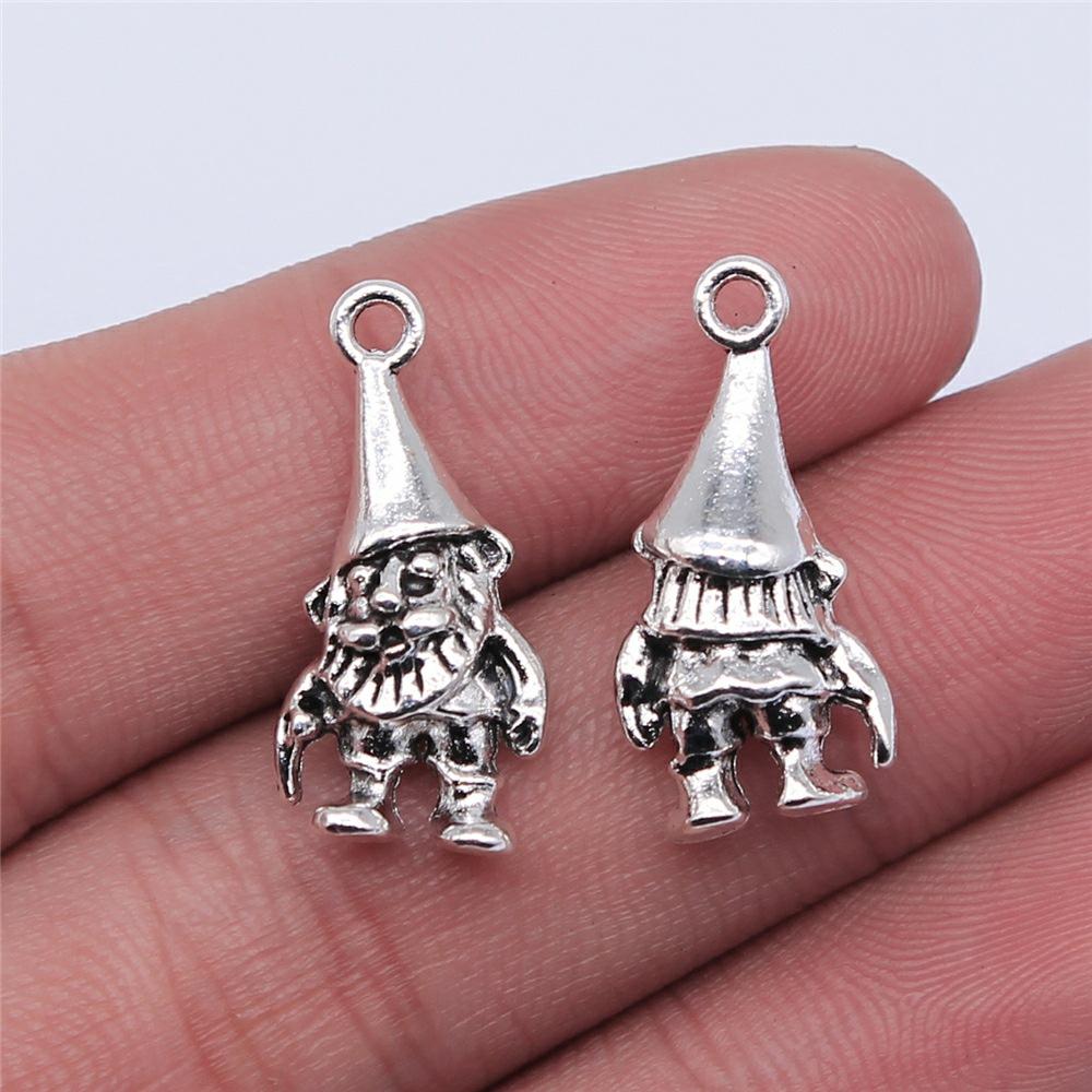 10pcs Christmas Santa Claus Charms Fit Jewelry Christmas Pendant Makings DIY Handmade Craft