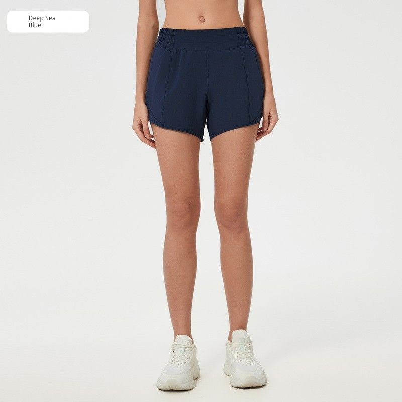 2025 Spring and Summer New Quick-Drying Sports Shorts Women's Running with Lining Training Workout Pants High Waist Yoga Shorts