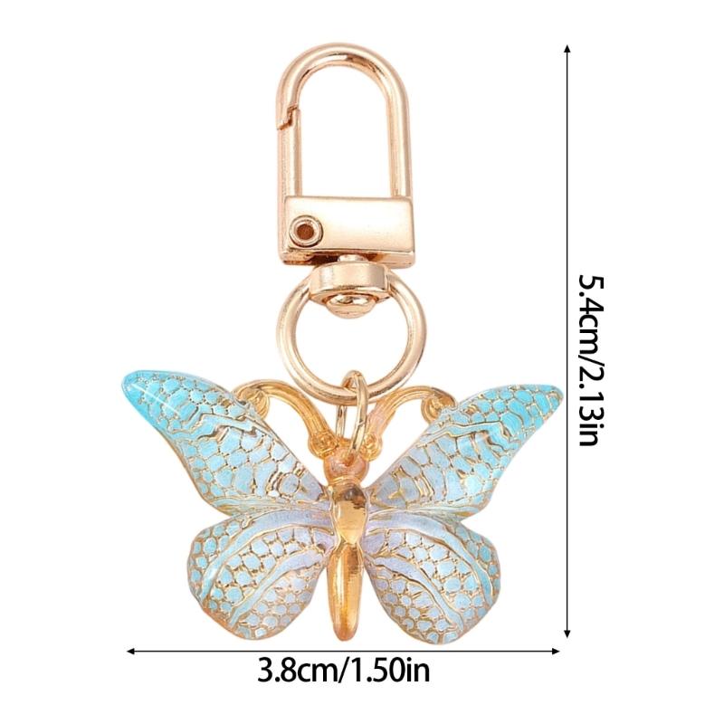 Lightweight Luggage Accessory With Butterfly Shape And Reinforced Metal Hook Fashion Bag Pendant Bags Charm for Women
