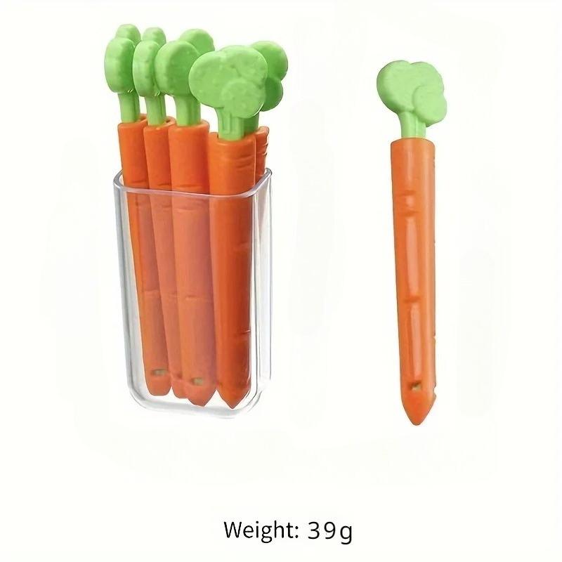 Sealing Clips PP Multi Purpose 5Pcs Food Bag Clips Carrot Shape for Household for Kitchen