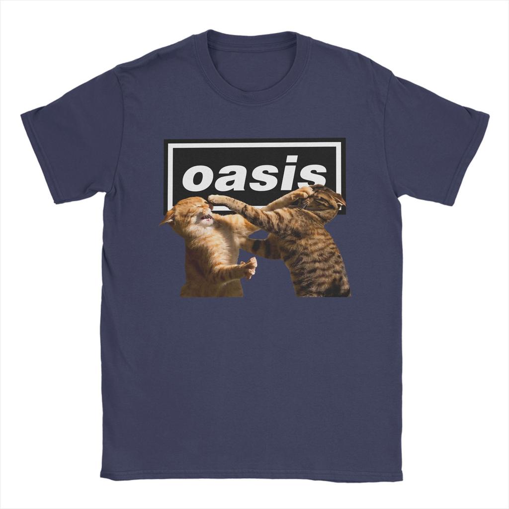 O-Oasised Gallagher Kitties T Shirt for Men Cotton Vintage T-Shirt O Neck Tee Shirt Short Sleeve Clothing Birthday Gift