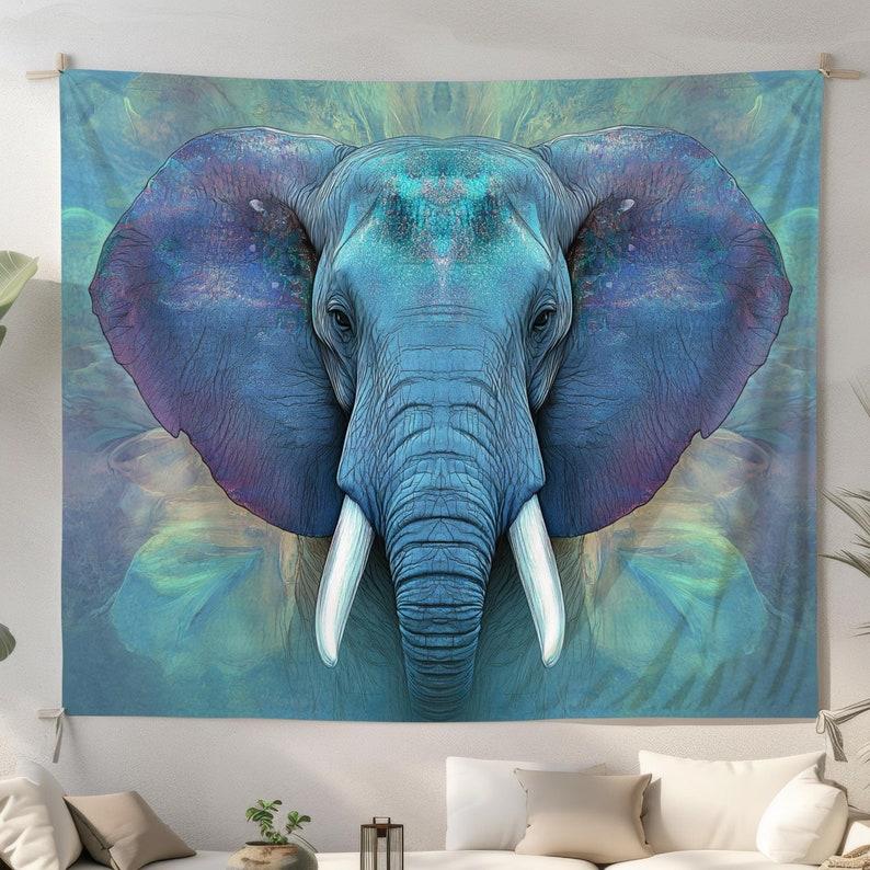 Blue Elephant tapestry 75x100