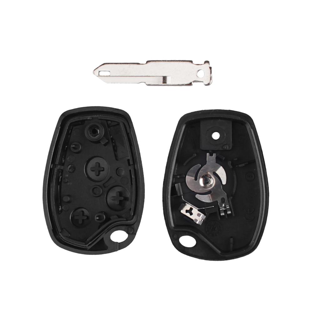 KEYYOU Fernbedienung Schlüsselhülle Gehäuse 3 Tasten für Renault Duster Logan Fluence Clio Vivaro Master Traffic Kangoo Megane Laguna