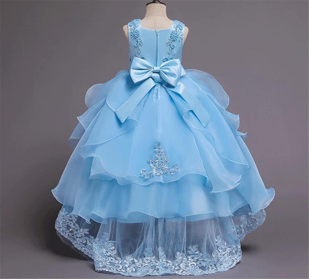 VIISEN Junior Piano Recital Formal Kids Concert Wedding Elegant Embroidered Formal Sizes Size Children's Dress, Dress, Dress, Dress, Dress, Dress,