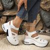 Fashion Women Sandals Fashion Baotou Hollow Wedge Women Shoes 2025 New Height Increasing Sandals Roman Platform Shoes Sandalias De Mujer