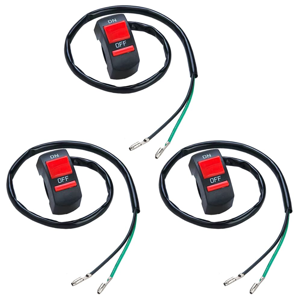 

Motorcycle Switch, 3 Push Button Switch, Steering Wheel Switch, For Bikes, Kill Switch, Universal