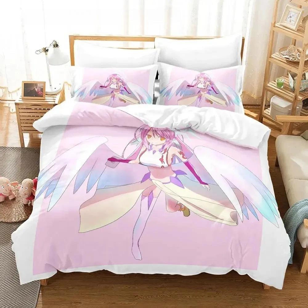 No Game No Life Bedding Set For Bedroom Soft Modern Bedspreads Comefortable Kids Duvet Cover Quilt Cover And Pillowcase