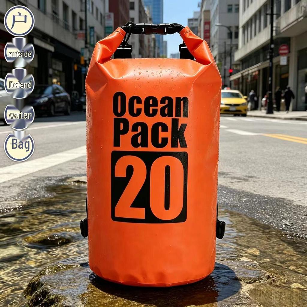 Customizable Waterproof Floating Bag for Outdoor Activities - Single/Double Shoulder, Rafting, Swimming, Dry Bag