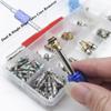 Car Air Conditioner Valve Core 102pcs Air Conditioner Kit AC Refrigeration Valve Stem With Double Head Remover Tool