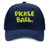 Pickleball Logo  Adjustable Lightweight  Urban Style Snapback with Green  Orange  Outdoor Sport Sandwich Baseball Cap