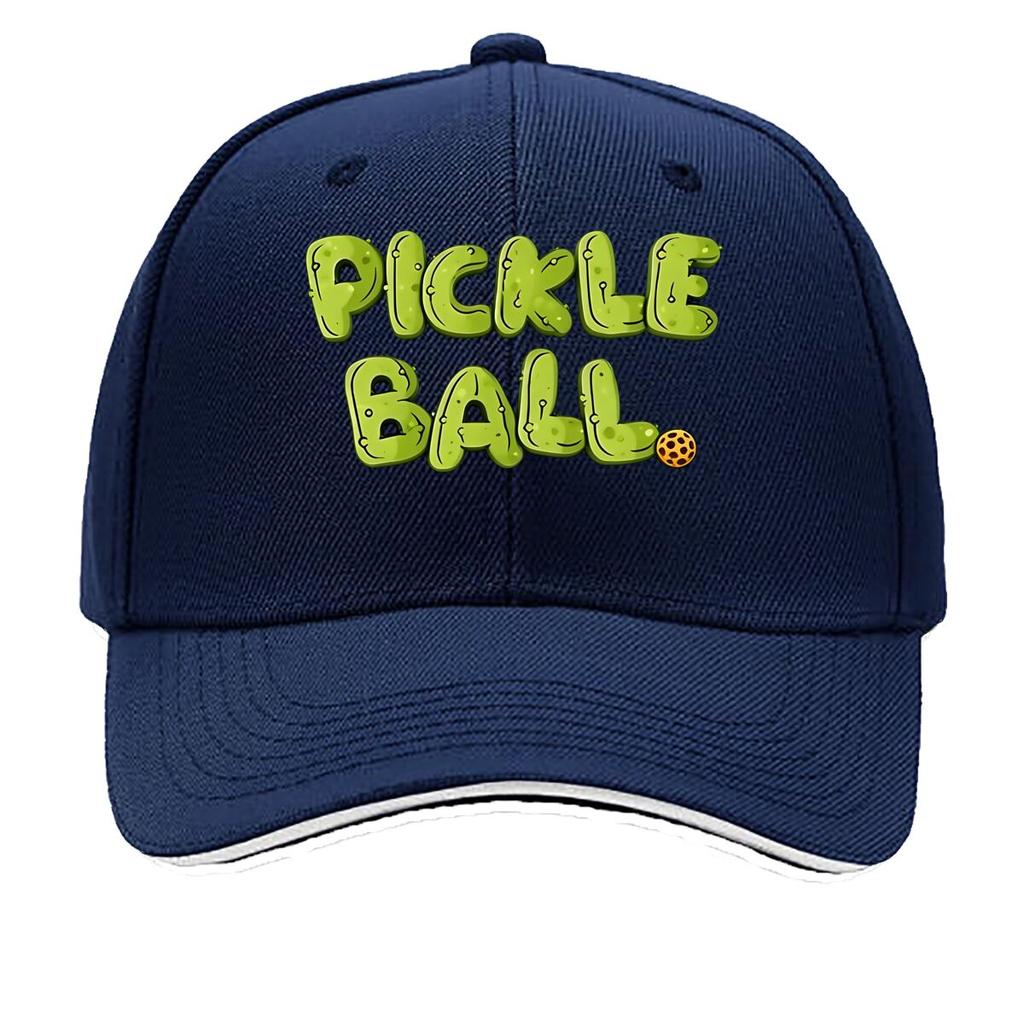 Pickleball Logo Adjustable Lightweight Urban Style Snapback with Green Orange Outdoor Sport Sandwich Baseball Cap