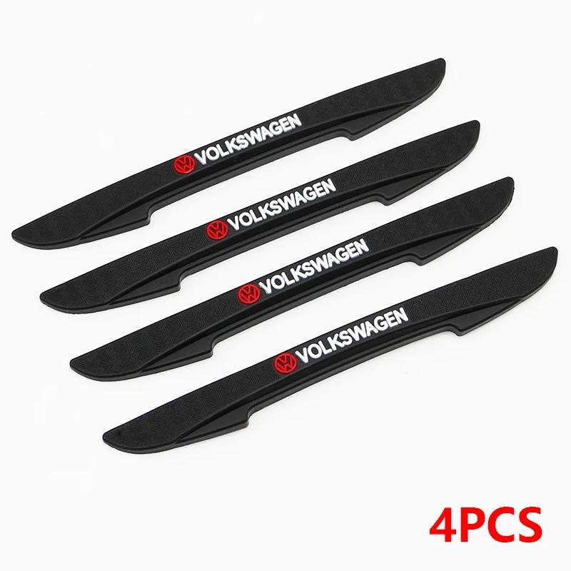New 4 Rubber Car Door Edge Protection Stickers , VW Polo Golf CC GTI Passat 4 Tiguan Motion MTM Turan Anti-Collision Strip zf2