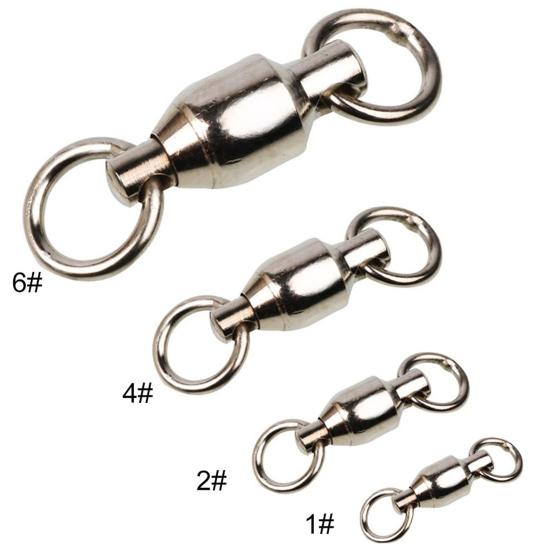 30Pcs Fishing Swivel Rings Simple Stainless Steel Hook Connector