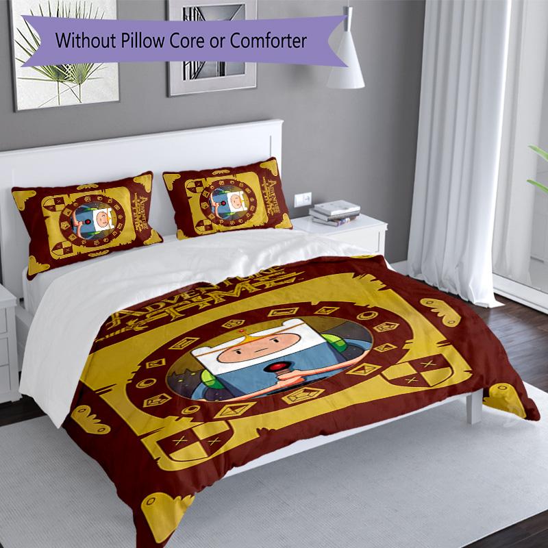 3pcs Adventure Time pattern bedding set duvet cover set includes duvet cover &pillowcases, perfect all season bedroom decoration & gift