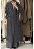 2025 V-neck Double-sided Wool Coat with Flowing Ribbon - Women's Autumn/Winter Design