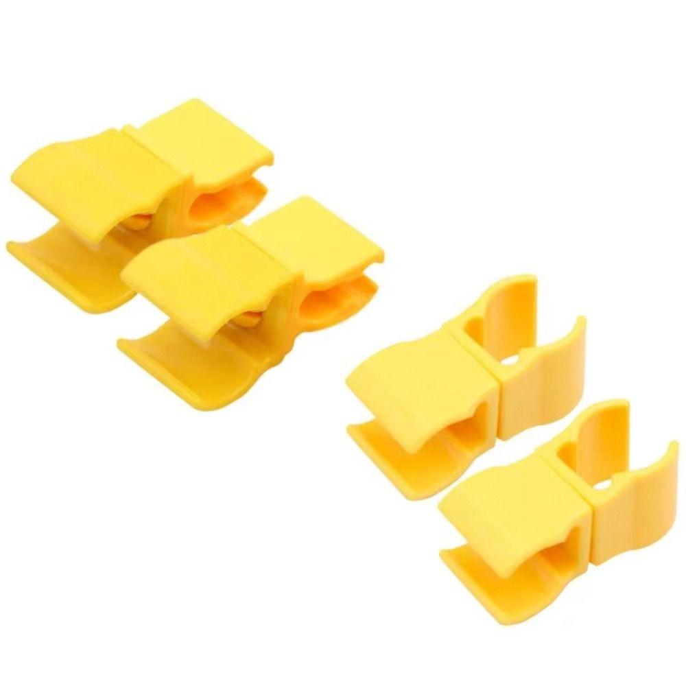 6Pcs Yellow Football Training Flag Pole Clip Football Training Obstacle Buckle  Outdoor