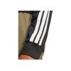 adidas Women's Black Cropped Essentials 3-Stripes French Terry Full-Zip Hoodie JE0052