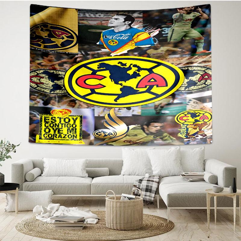 Club America Print Tapestry - Portable Wall Decor Cloth, for Home, Dorm, Travel, Bedroom, Living Room - Ideal Birthday Housewarming Gift