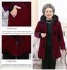 Elderly Women's Cotton-Padded Winter Jacket - Thickened Velvet Coat for 70-Year-Olds
