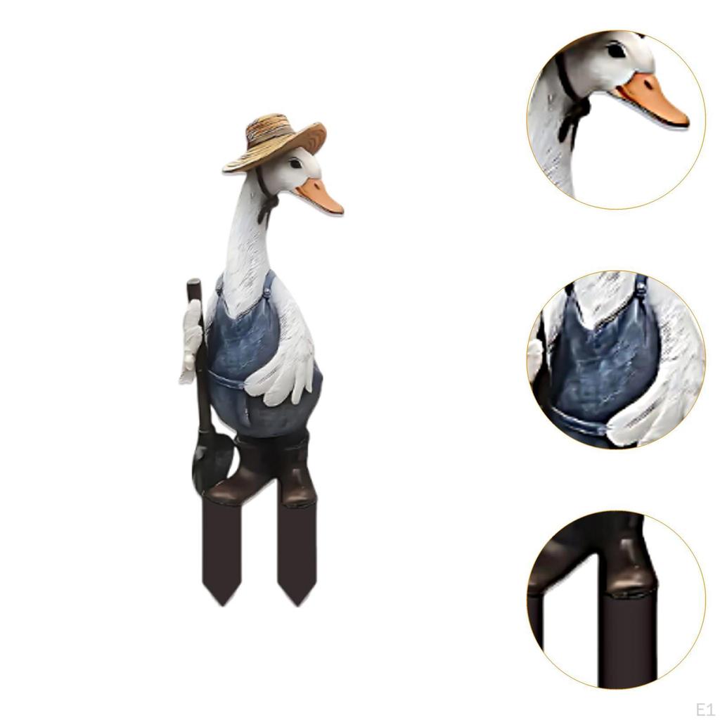 2D Acrylic Duck Garden Ornament, Lawn Stake, Bonsai Sign