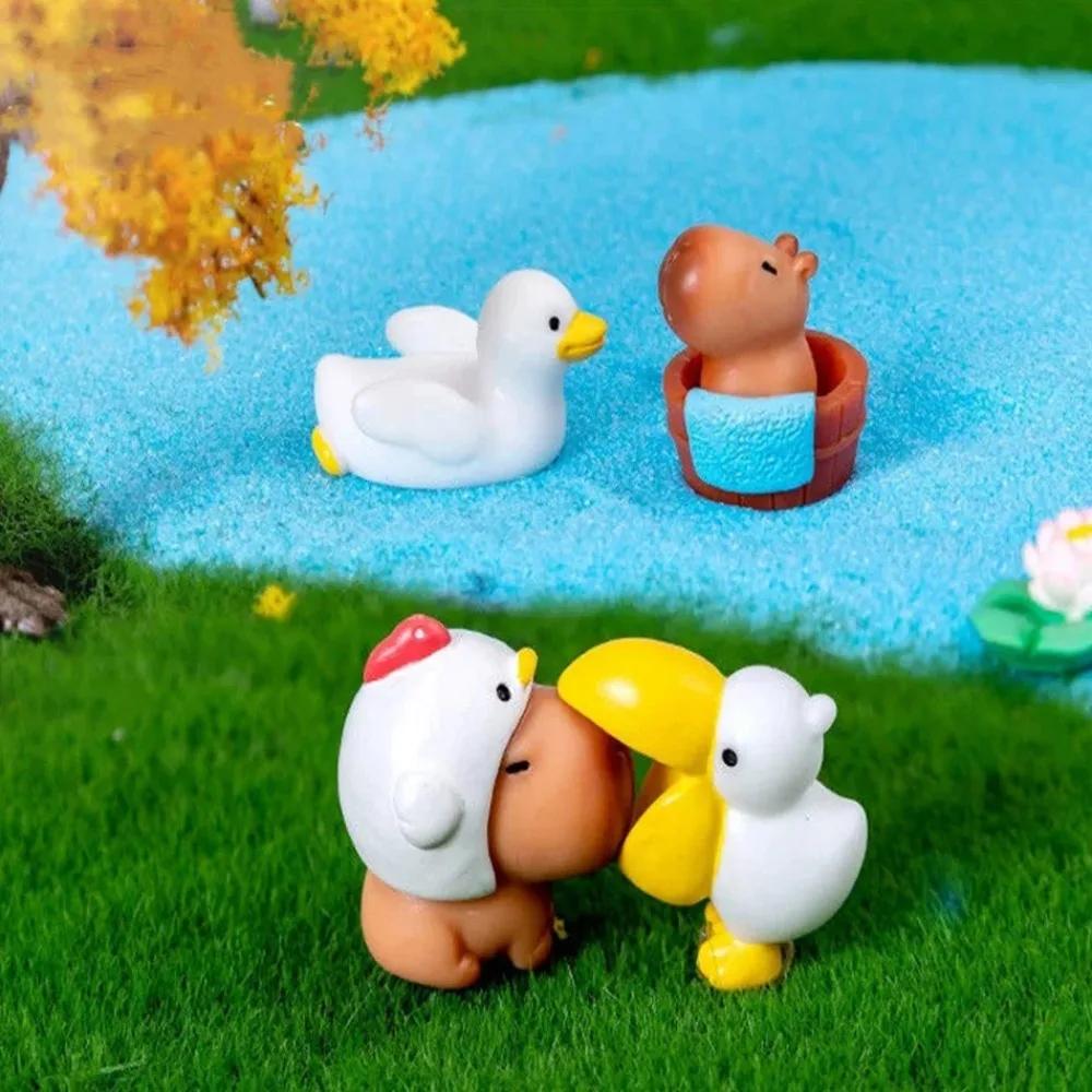 10pcs/Set Capybara Model Simulation Animals Mini Action Figures Figurine Home Decoration Gift Home Ornament