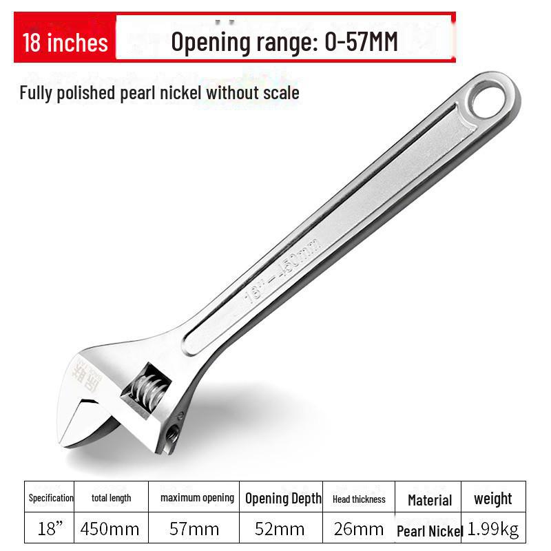 Verstellbarer Multifunktions-Schnellöffnungsschlüssel, Chrom-Vanadium-Stahl, arbeitssparende Rohrzange für den Hausgebrauch