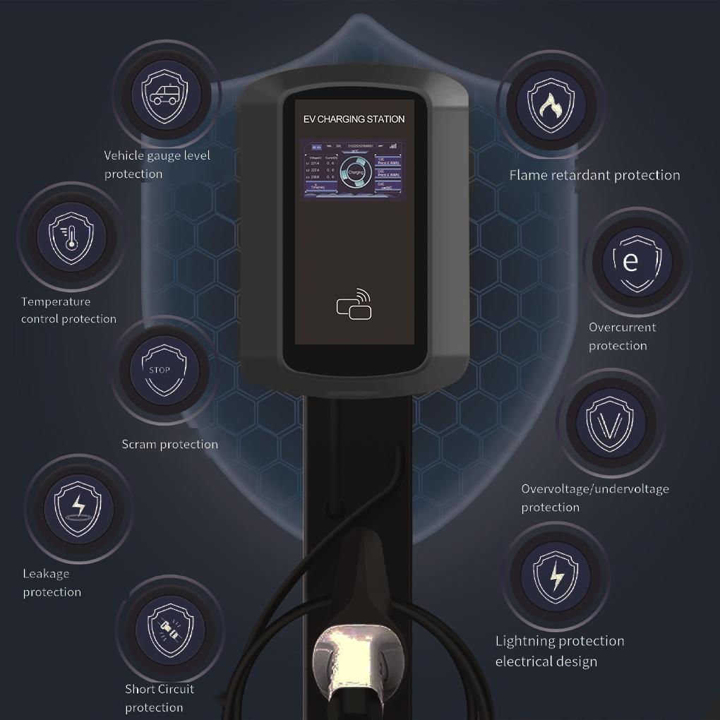 Type 2 EV Charger 32A Wallbox EV Charging Station Charging Station Wallbox Wall-mounted Charging