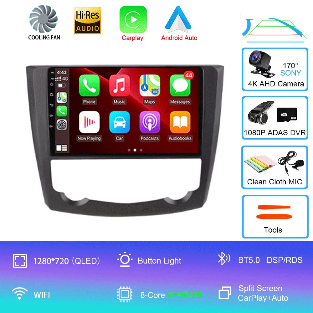 Für Renault Kadjar 2015 2016 2017 2018 2019 9 Zoll Android 14 Auto BT Radio Multimedia Video Player Navigation GPS 2 Din Kein DVD