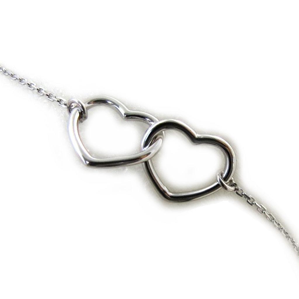 Les Trésors De Lily [N2837] - Stříbrný náramek 'Láska' stříbrný (rhodiovaný) - 12x12 mm