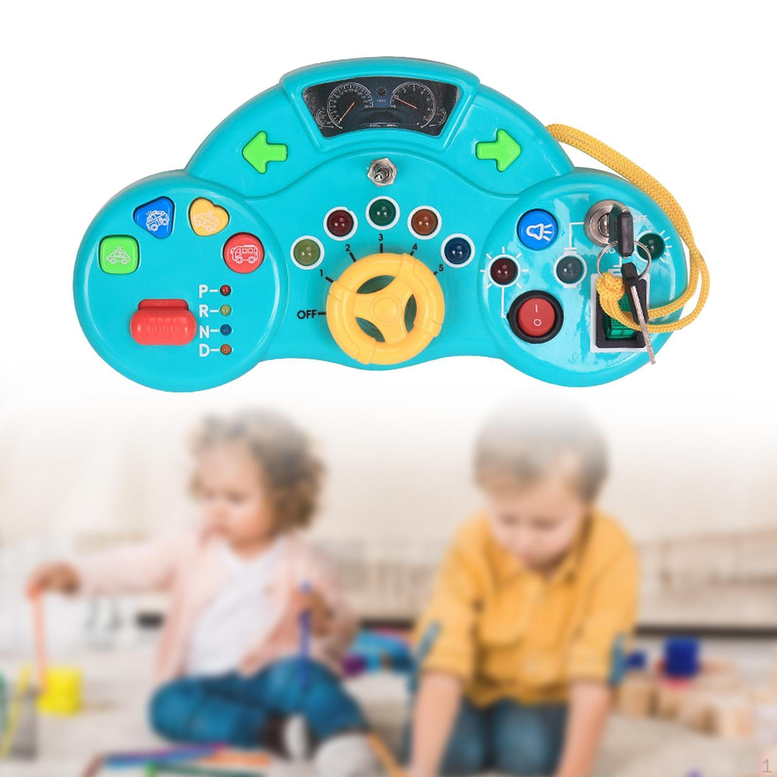 

Игрушка-кнопка для малышей, бизиборд для дошкольников, светодиодная музыкальная игрушка-переключатель для малышей на день рождения синий