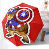 1 pièce Parapluie Pliant Automatique Capybara Captain America - Conception Pliable Portable, Armature en Fer à 8 Baleines yy251209063
