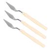 6pcs Metal Blade Painting Spatula Plastic Handle Color Mixing Palette Tool For Oil Painting