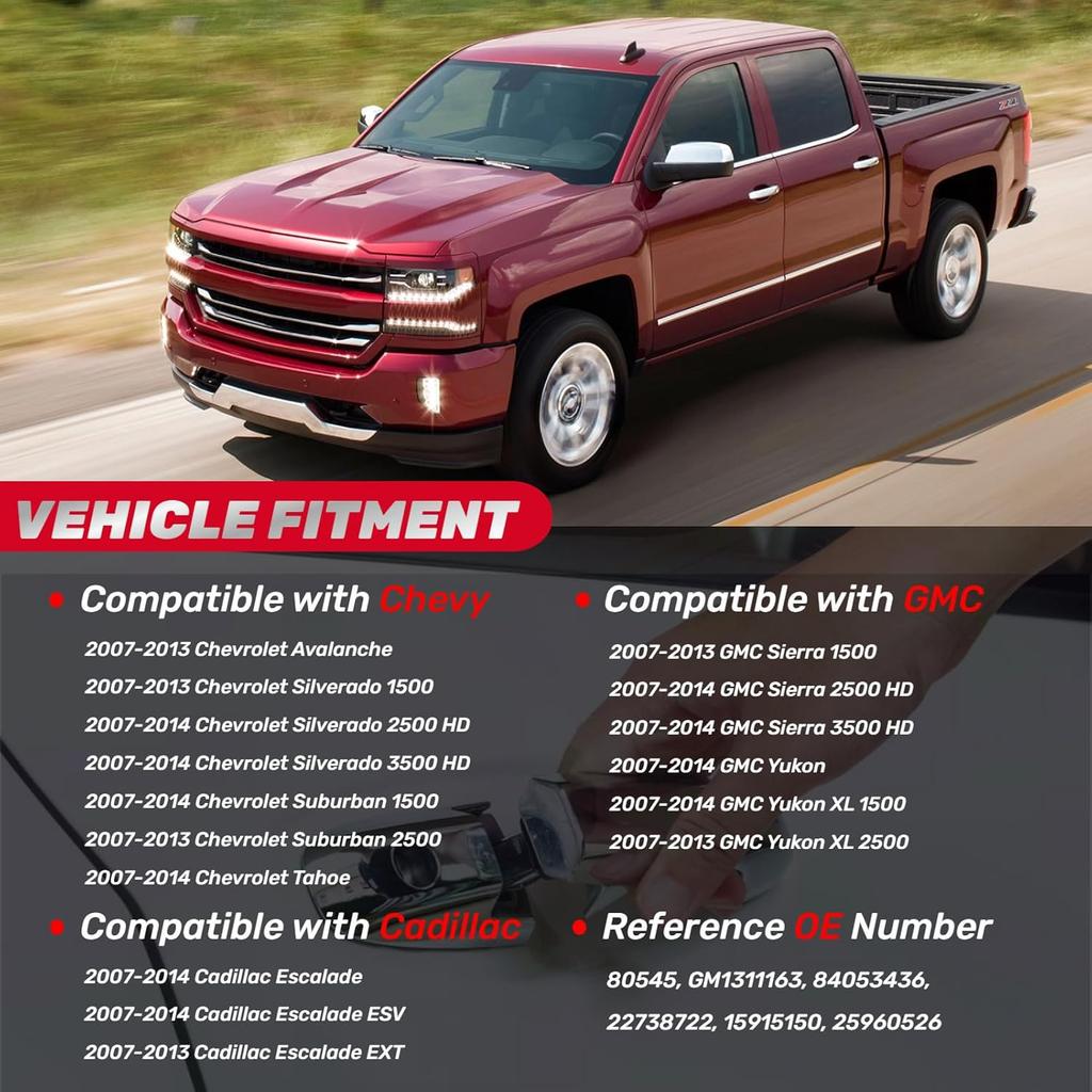 Exterior Chrome Door Handle Front Right Passenger Side For 2007 2008 2009 2010 2011 2012 2013 2014 Chevy Silverado Suburban Tahoe Avalanche, GMC