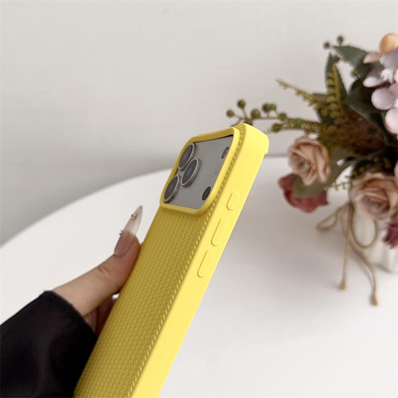 Simple Woven Matte Phone Cases For Apple iPhone 17 16 15 14 Plus 13 12 11 Pro Max Air Shockproof Soft Proteciton Non-slip Cover