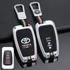 Zinc Alloy+Silicone Car Remote Key Case Cover For Toyota Prius Camry Corolla C-HR CHR RAV4 Prado 2018 2019 Keychain Accessories