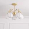 Nordic Minimalist Chandelier: Warm Cream Dining & Bedroom Light